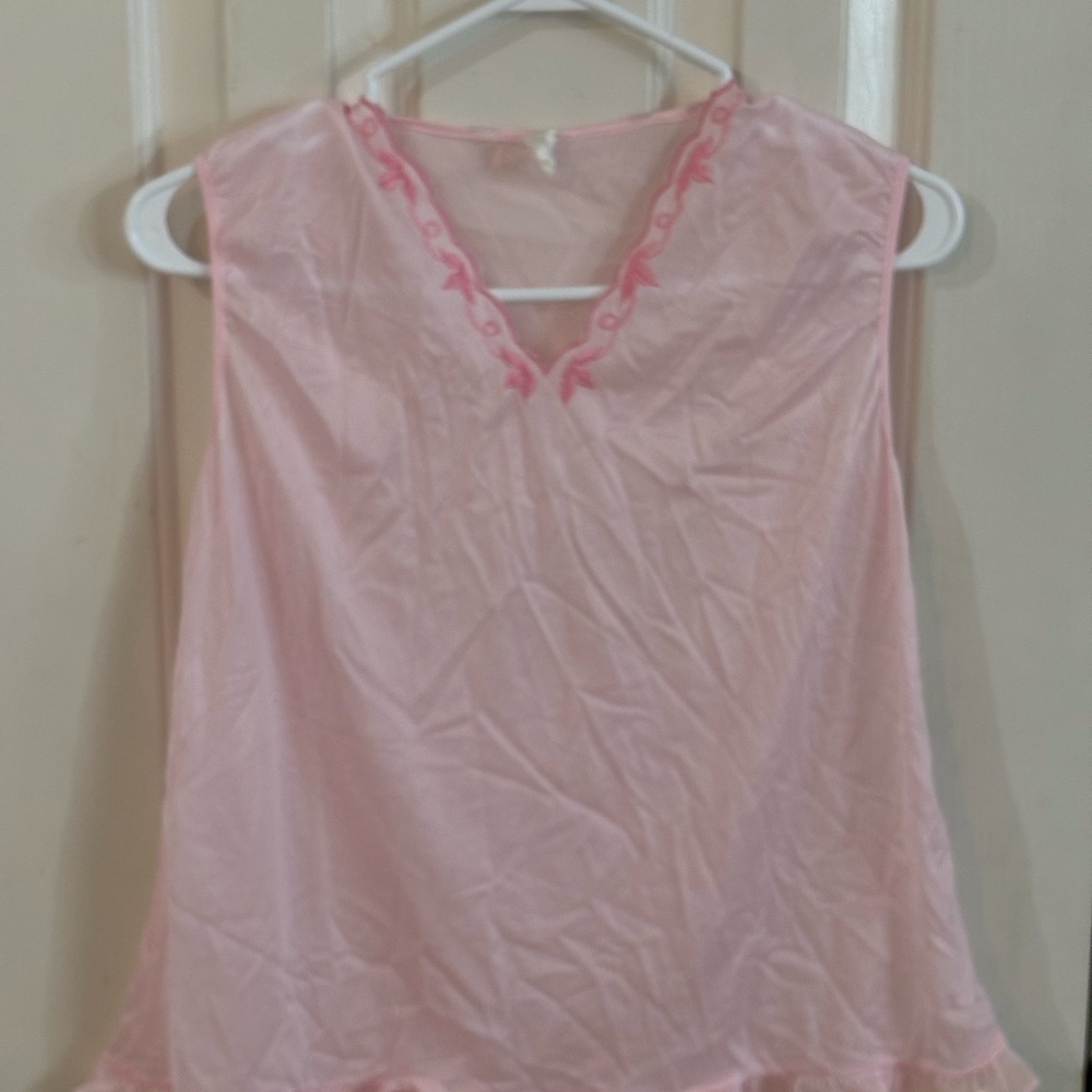 Vintage pink nylon lingerie top accepting offers